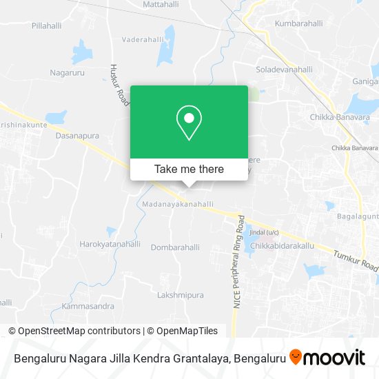 Bengaluru Nagara Jilla Kendra Grantalaya map
