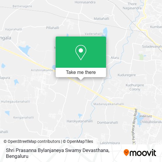 Shri Prasanna Bylanjaneya Swamy Devasthana map