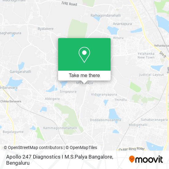 Apollo 247 Diagnostics I M.S.Palya Bangalore map