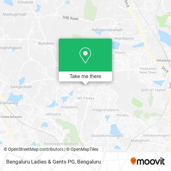 Bengaluru Ladies & Gents PG map