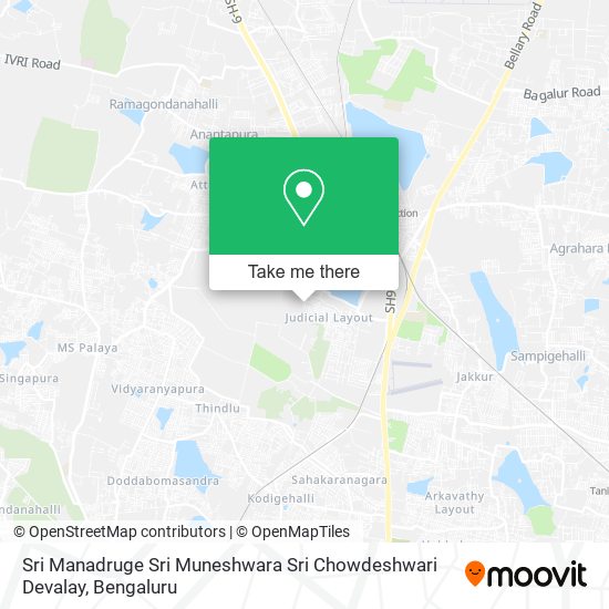 Sri Manadruge Sri Muneshwara Sri Chowdeshwari Devalay map