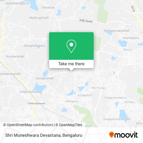 Shri Muneshwara Devastana map