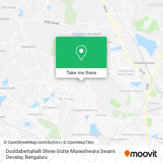 Doddabettahalli Shree Gutte Muneshwara Swami Devalay map