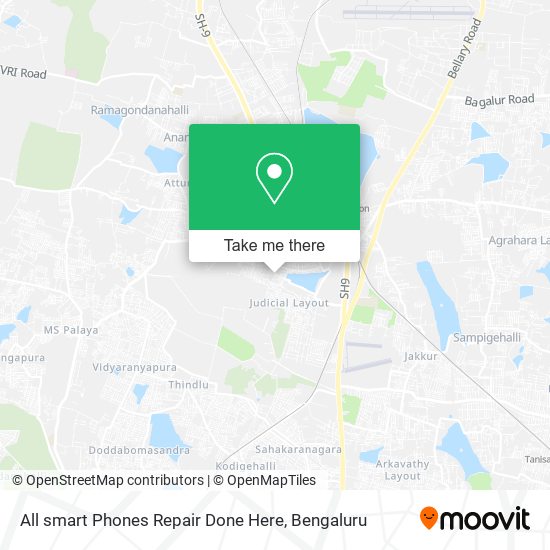 All smart Phones Repair Done Here map