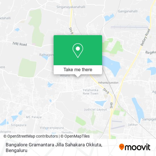 Bangalore Gramantara Jilla Sahakara Okkuta map