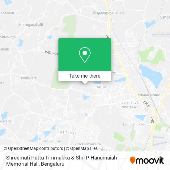 Shreemati Putta Timmakka & Shri P Hanumaiah Memorial Hall map