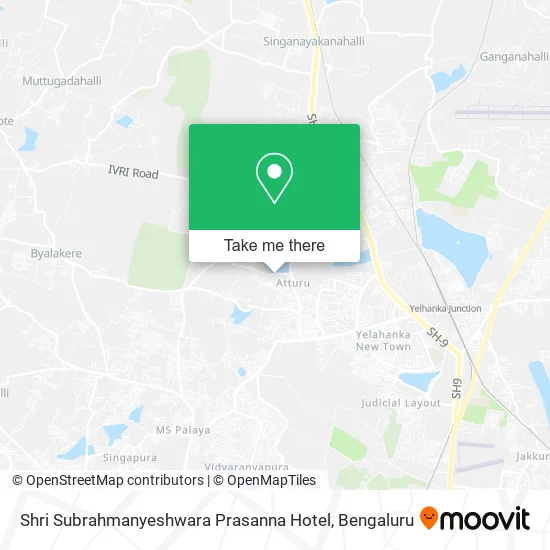 Shri Subrahmanyeshwara Prasanna Hotel map