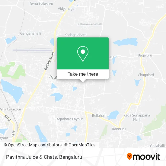 Pavithra Juice & Chats map