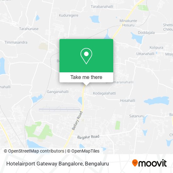 Hotelairport Gateway Bangalore map