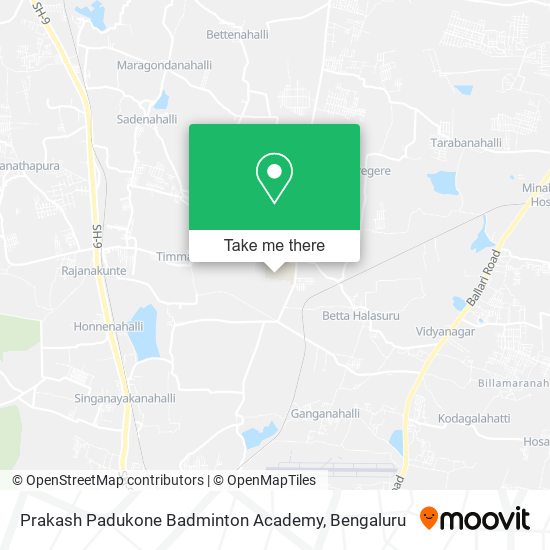 Prakash Padukone Badminton Academy map