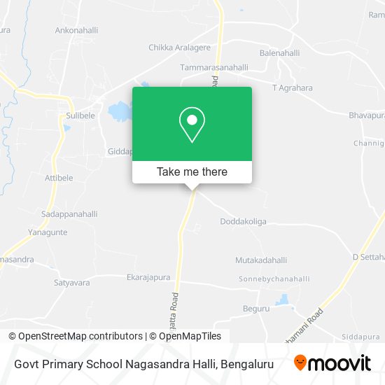 Govt Primary School Nagasandra Halli map