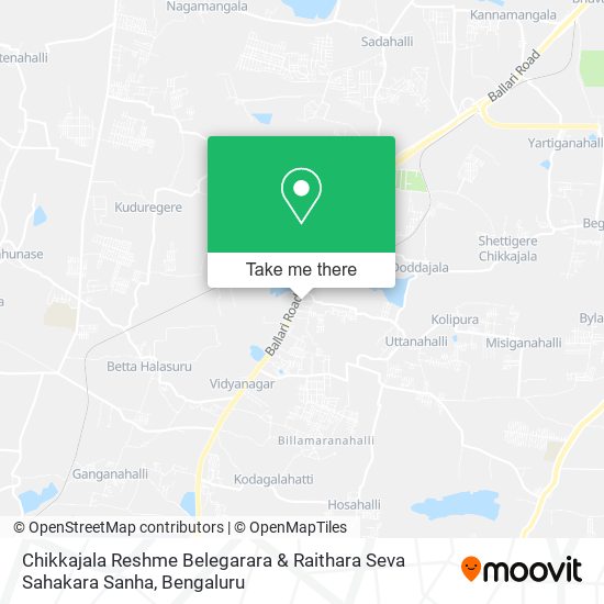 Chikkajala Reshme Belegarara & Raithara Seva Sahakara Sanha map