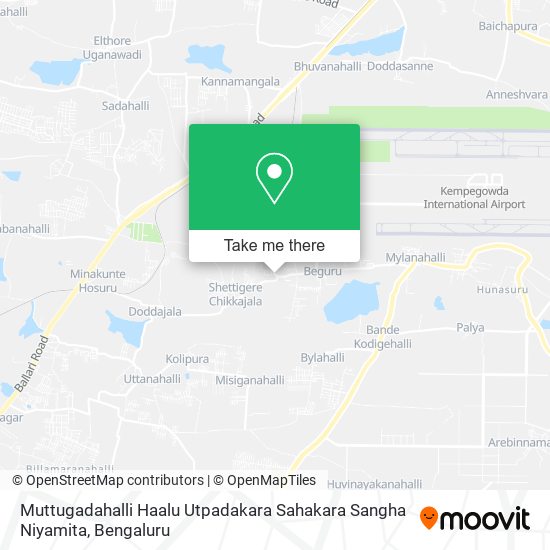 Muttugadahalli Haalu Utpadakara Sahakara Sangha Niyamita map