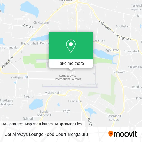 Jet Airways Lounge Food Court map