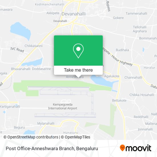 Post Office-Anneshwara Branch map