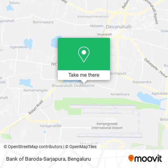 Bank of Baroda-Sarjapura map