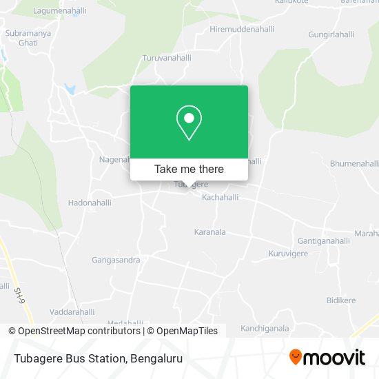 Tubagere Bus Station map
