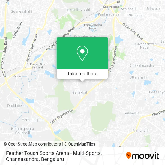Feather Touch Sports Arena - Multi-Sports, Channasandra map