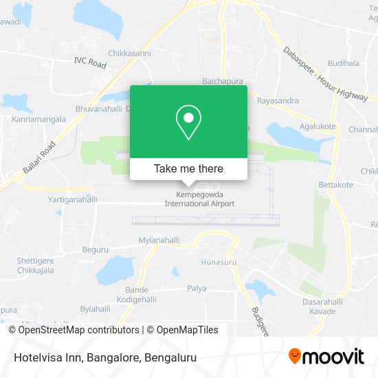 Hotelvisa Inn, Bangalore map