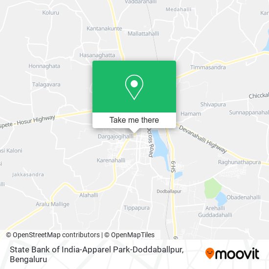 State Bank of India-Apparel Park-Doddaballpur map