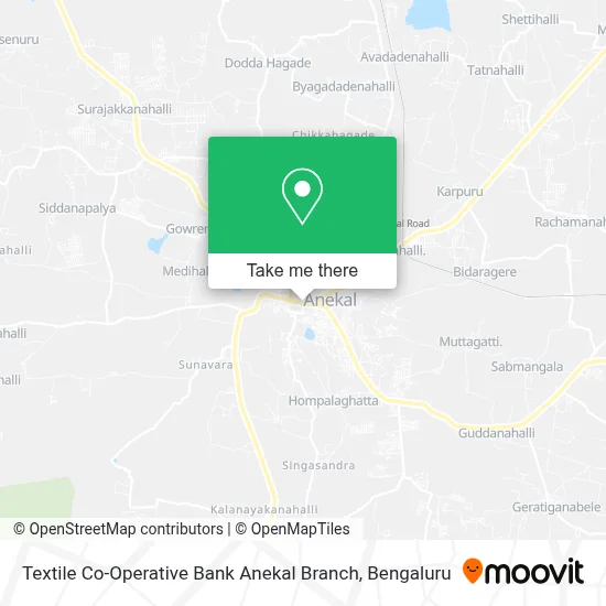 Textile Co-Operative Bank Anekal Branch map
