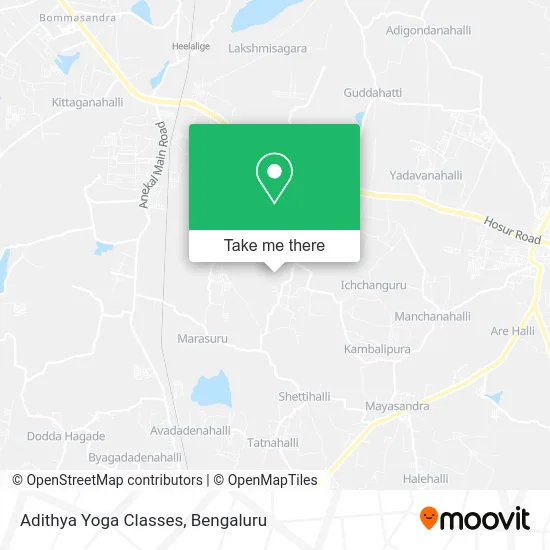 Adithya Yoga Classes map