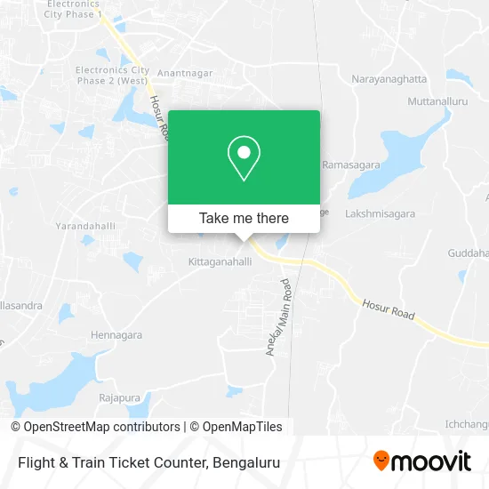 Flight & Train Ticket Counter map