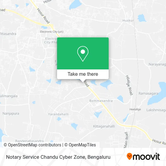 Notary Service Chandu Cyber Zone map