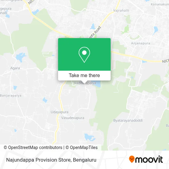 Najundappa Provision Store map