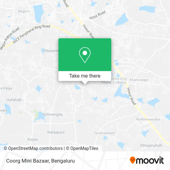 Coorg Mini Bazaar map