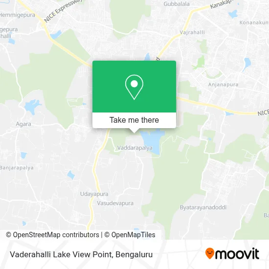 Vaderahalli Lake View Point map