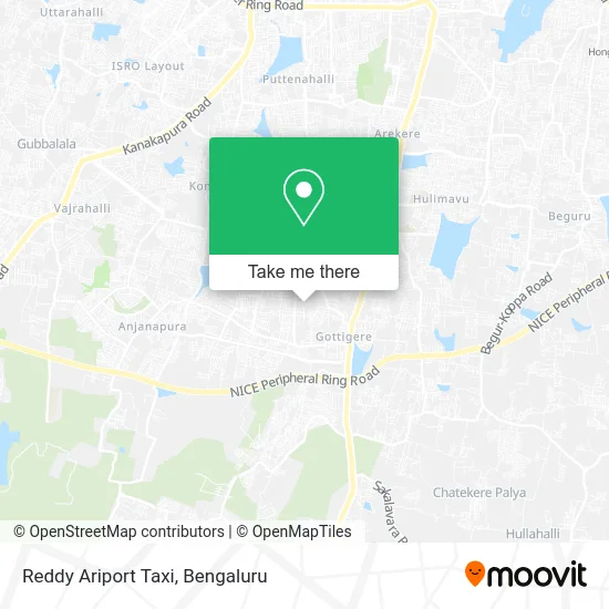 Reddy Ariport Taxi map