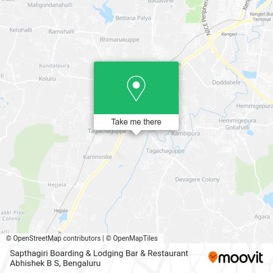 Sapthagiri Boarding & Lodging Bar & Restaurant Abhishek B S map