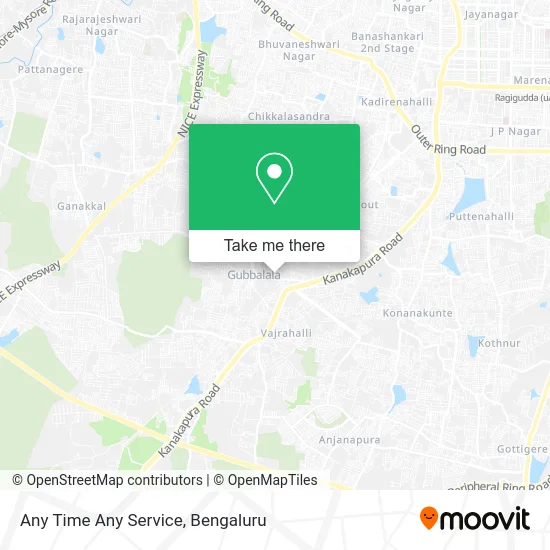 Any Time Any Service map