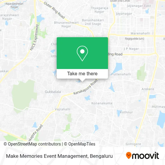Make Memories Event Management map