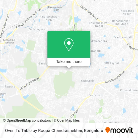 Oven To Table by Roopa Chandrashekhar map