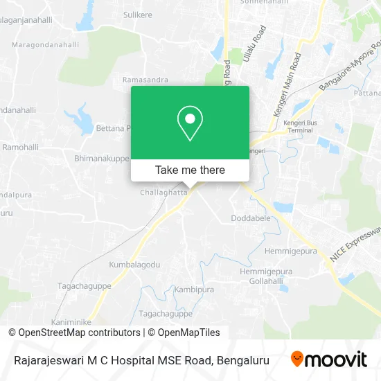 Rajarajeswari M C Hospt Mse Rd map