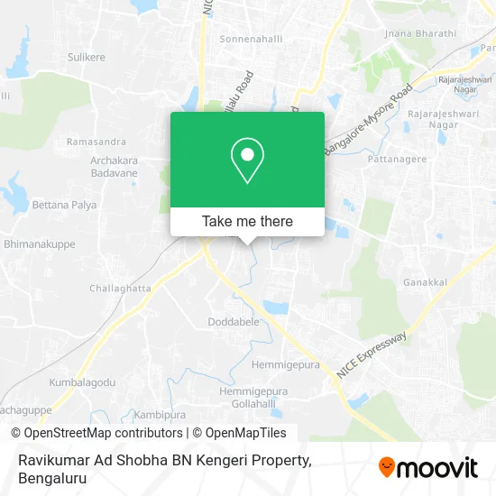 Ravikumar Ad Shobha BN Kengeri Property map