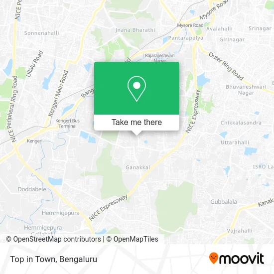 Top in Town map