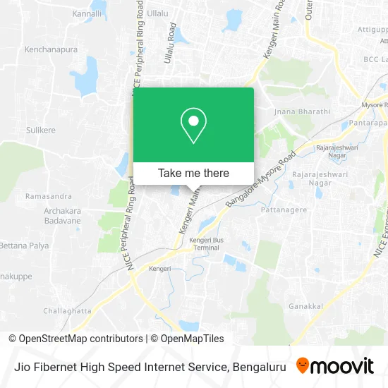 Jio Fibernet High Speed Internet Service map