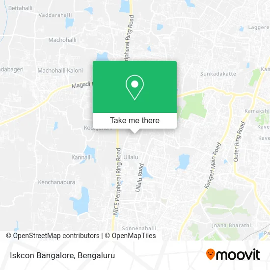Iskcon Bangalore map