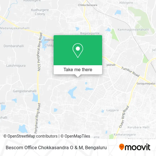 Bescom Office Chokkasandra O & M map