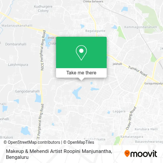 Makeup & Mehendi Artist Roopini Manjunantha map