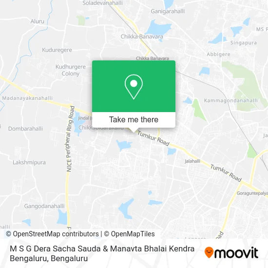 M S G Dera Sacha Sauda & Manavta Bhalai Kendra Bengaluru map