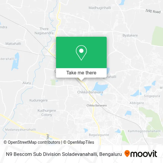 N9 Bescom Sub Division Soladevanahalli map