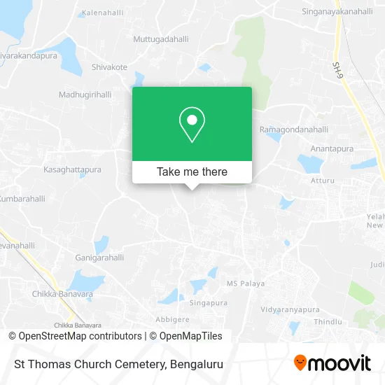 St Thomas Church Cemetery map