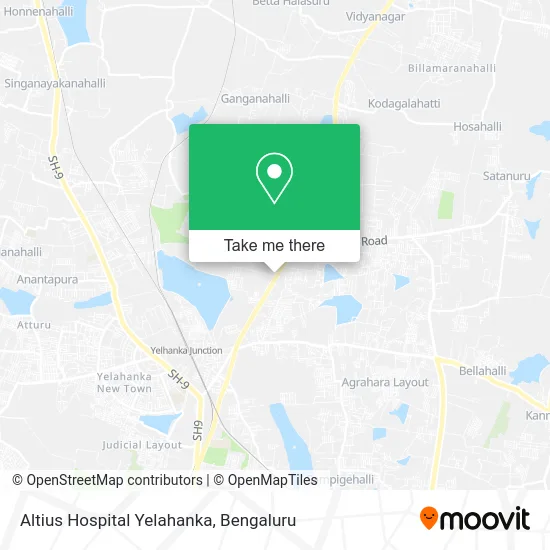 Altius Hospital Yelahanka map
