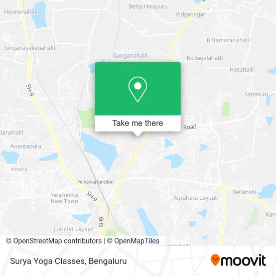Surya Yoga Classes map