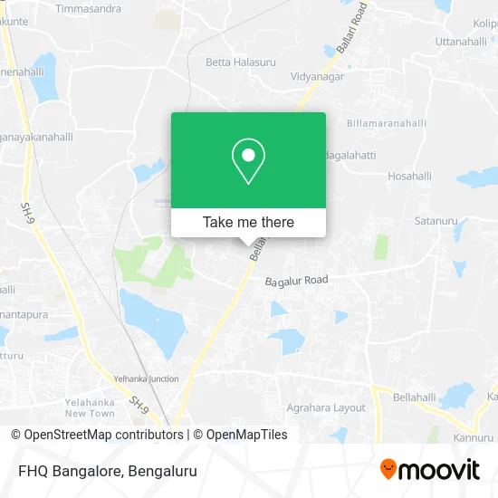 FHQ Bangalore map