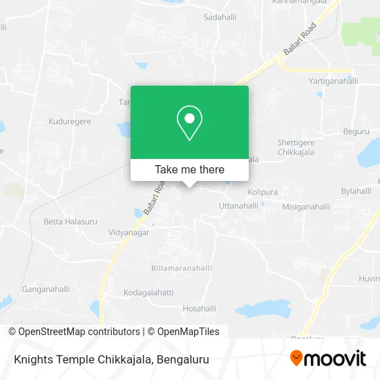 Knights Temple Chikkajala map